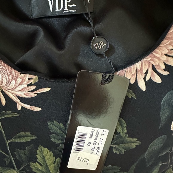 VDP ITALY DRESS FITTED MIDI LENTH DETAILED ZIPPERS ON SHOULDER - Picture 5 of 6